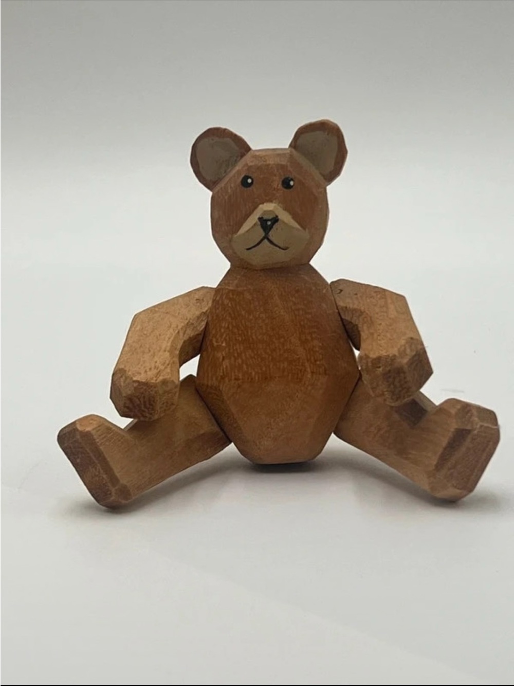 Little Carved Wooden Jointed Bear
Rustic Folk Art Style